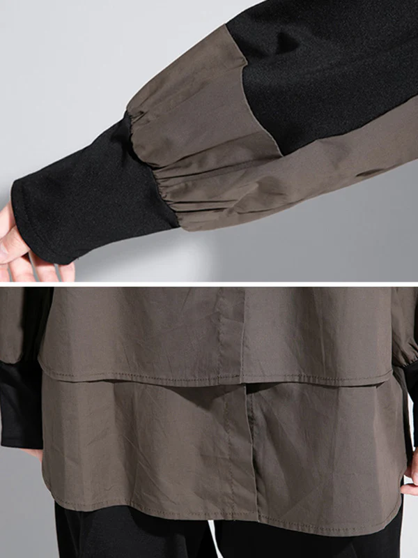 False Two Split-Joint Long Sleeve T-Shirt - Image 14