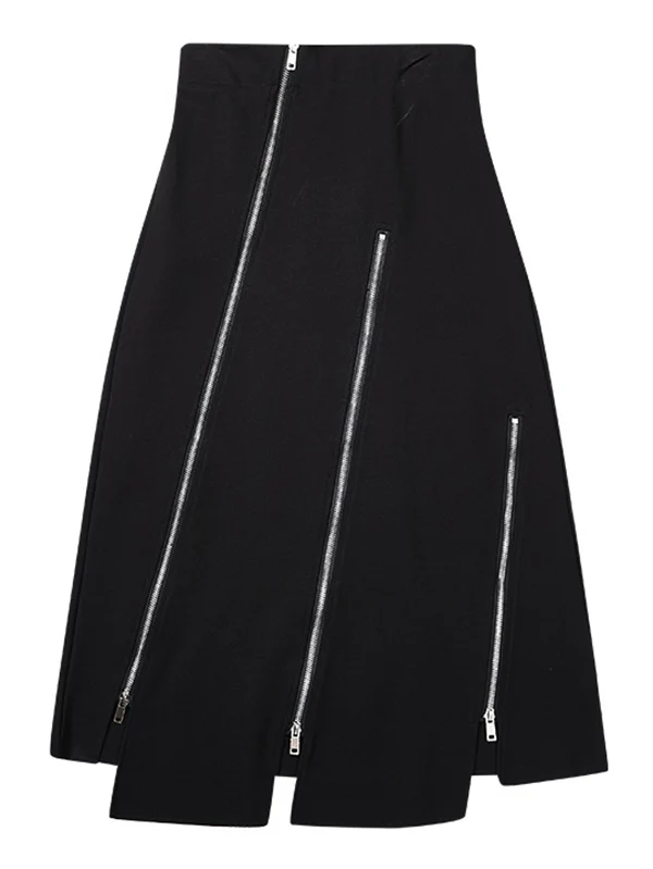 Fashion A-Line Irregularity Zipper Bodycon Skirts - Image 9