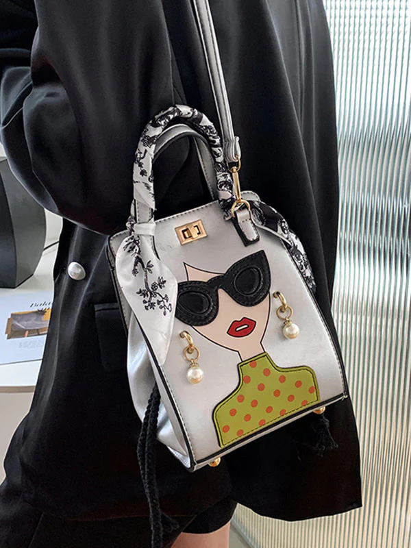 Figure Printed Split-Joint Bags Crossbody Bags Handbags - Image 2
