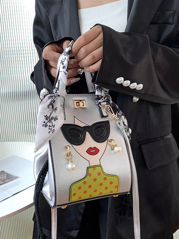 Figure Printed Split-Joint Bags Crossbody Bags Handbags - Image 3
