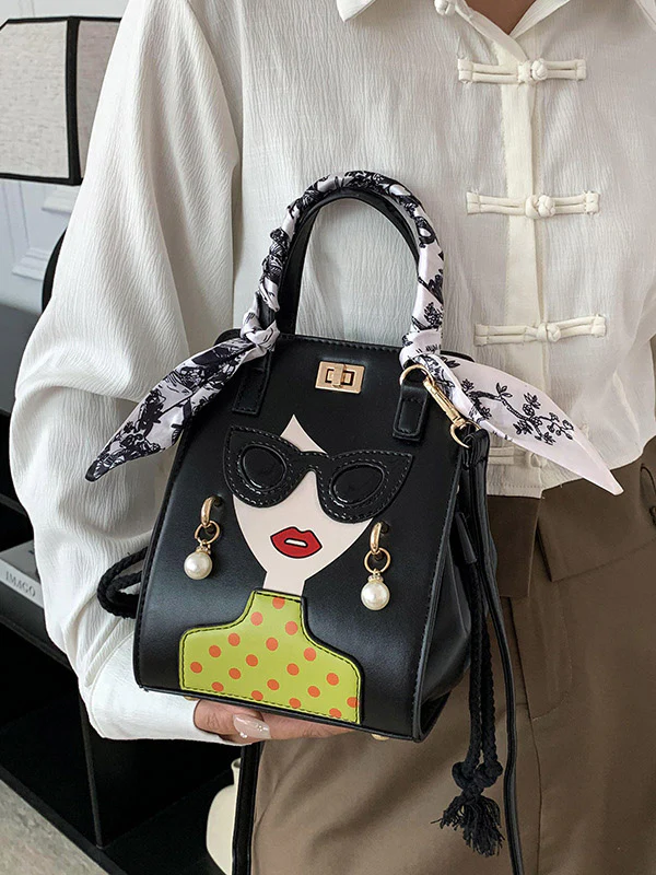 Figure Printed Split-Joint Bags Crossbody Bags Handbags - Image 6