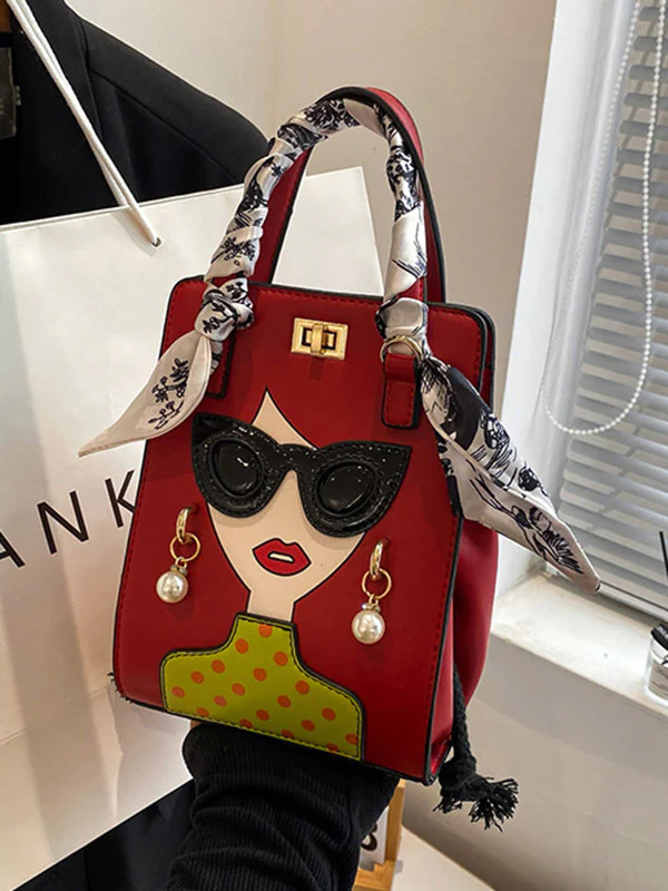 Figure Printed Split-Joint Bags Crossbody Bags Handbags - Image 7