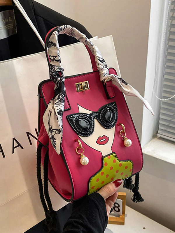 Figure Printed Split-Joint Bags Crossbody Bags Handbags - Image 8