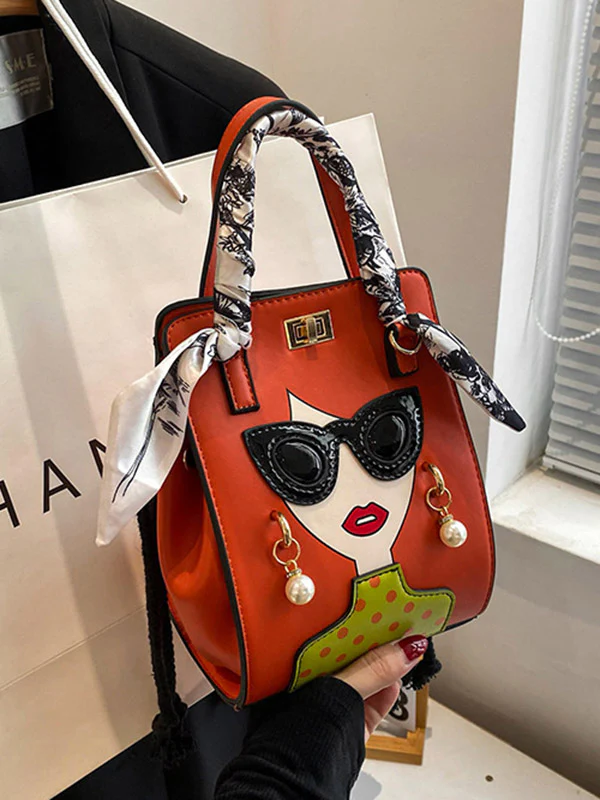 Figure Printed Split-Joint Bags Crossbody Bags Handbags - Image 9