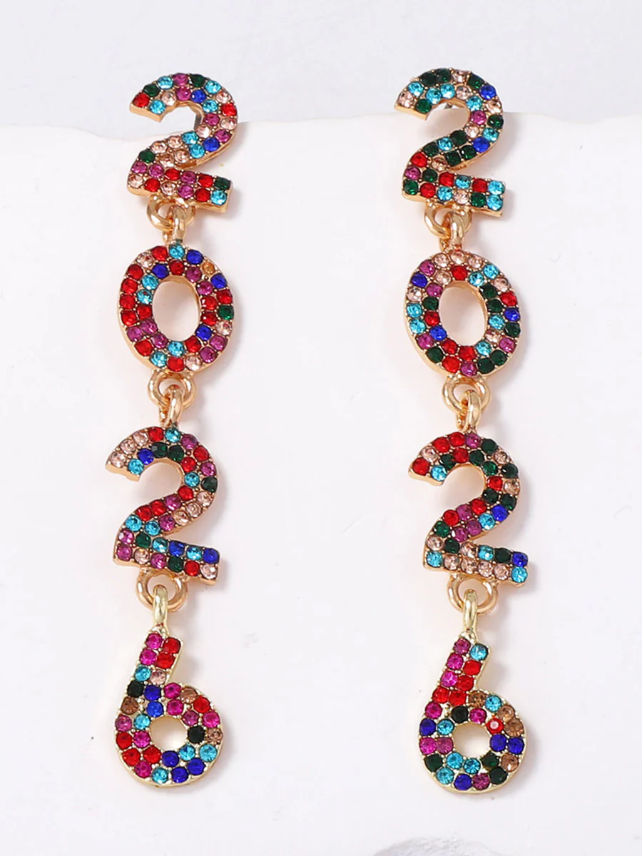 Figure Rhine Stones Shiny Earrings Accessories - Image 10