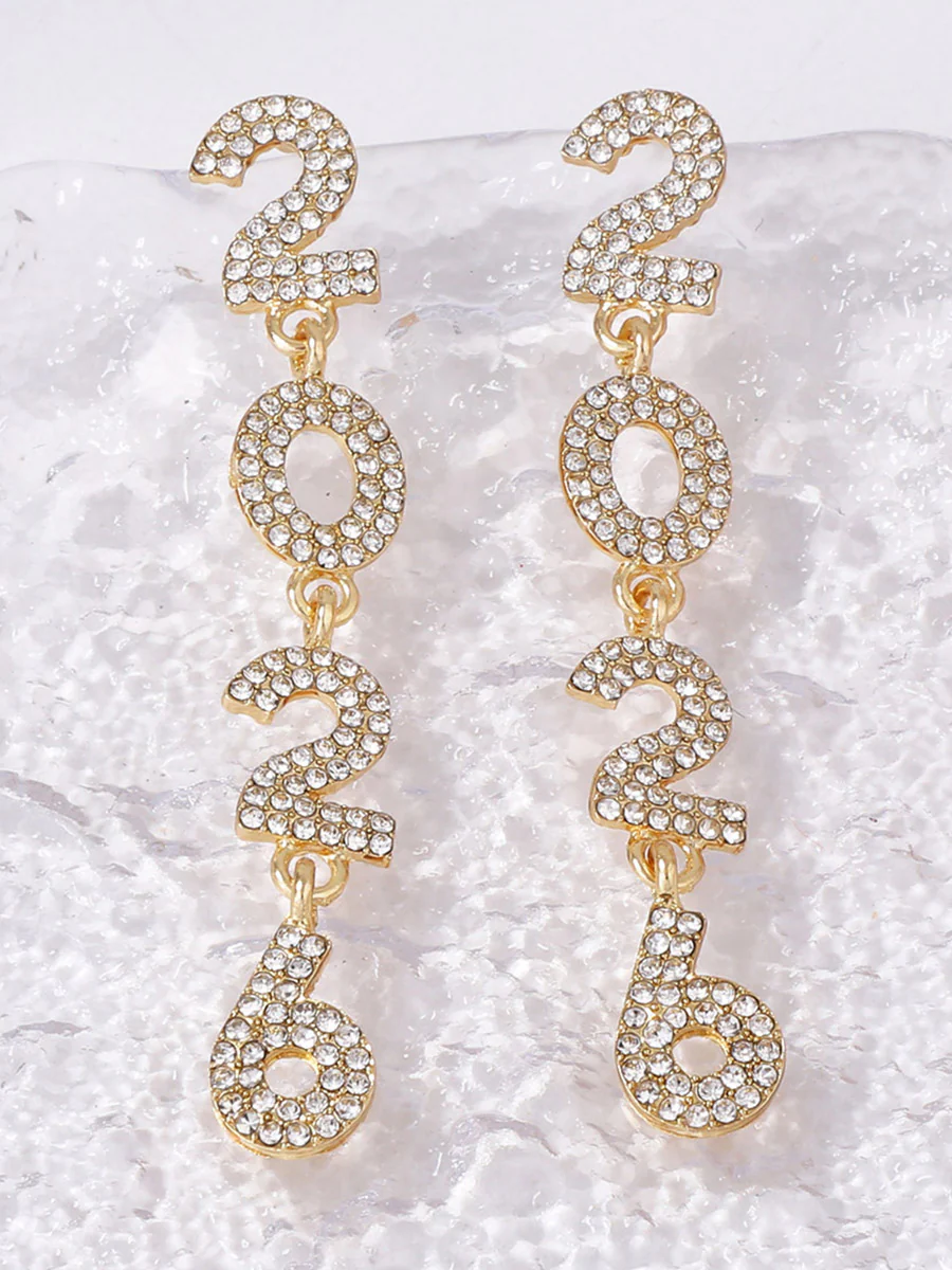 Figure Rhine Stones Shiny Earrings Accessories - Image 12