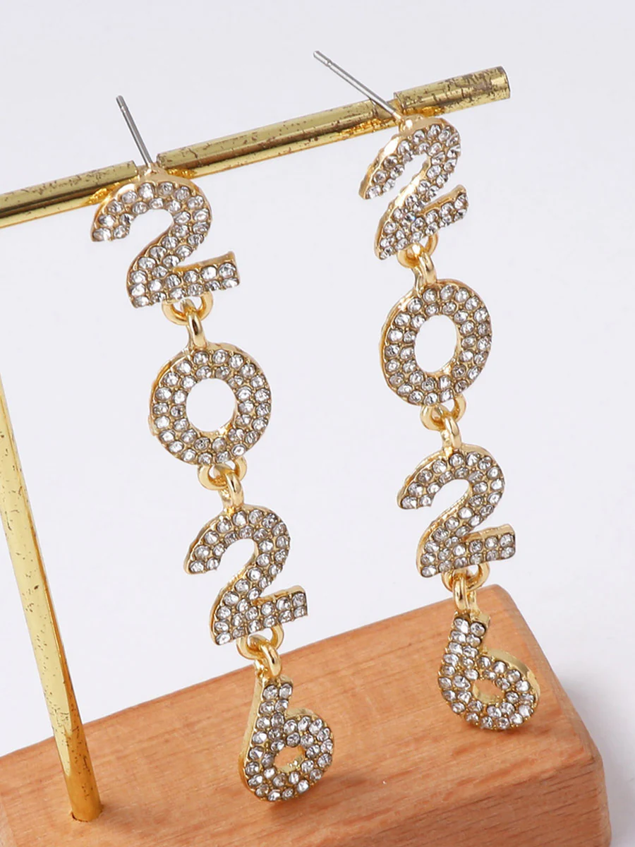 Figure Rhine Stones Shiny Earrings Accessories - Image 13