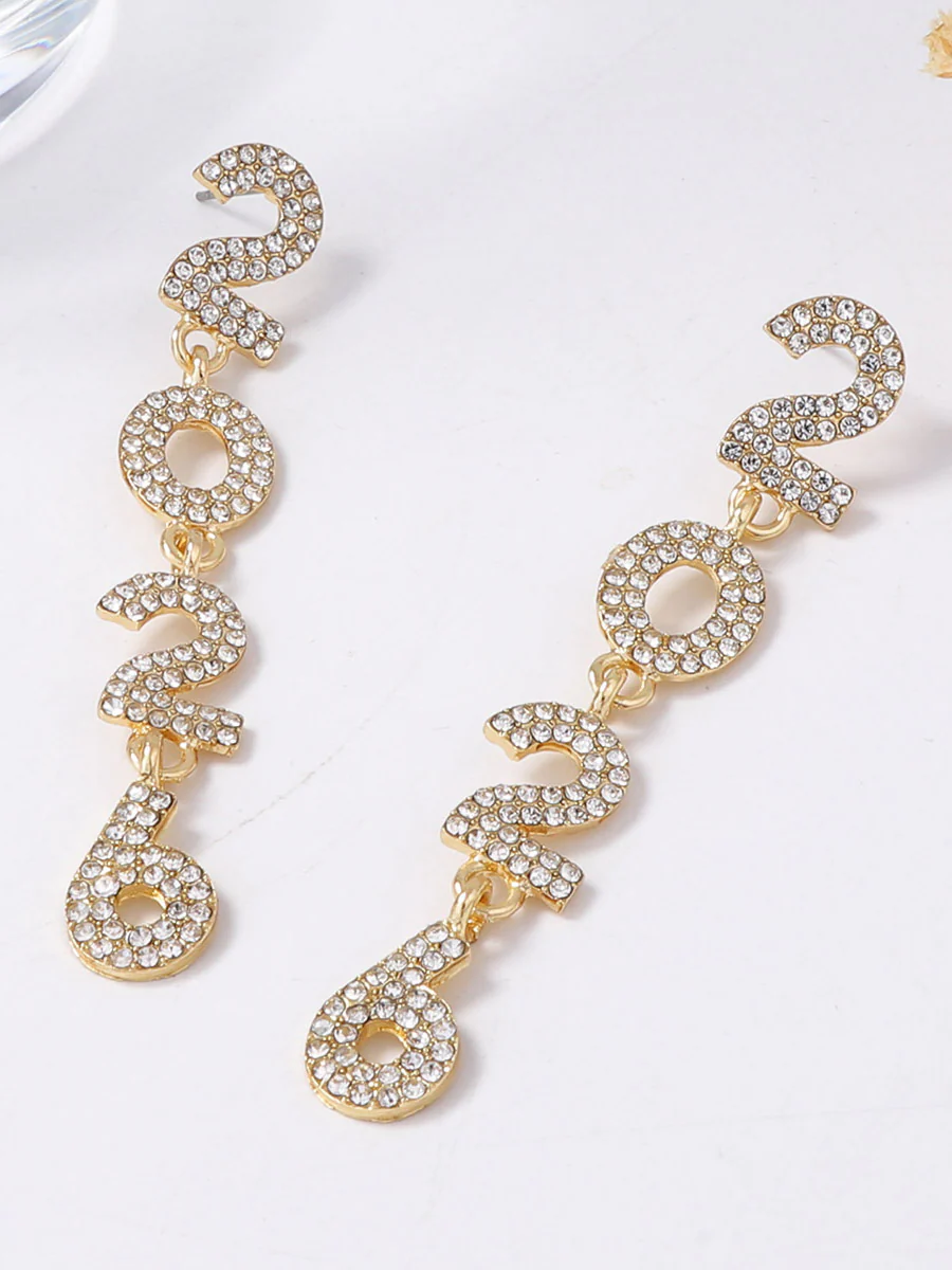 Figure Rhine Stones Shiny Earrings Accessories - Image 14