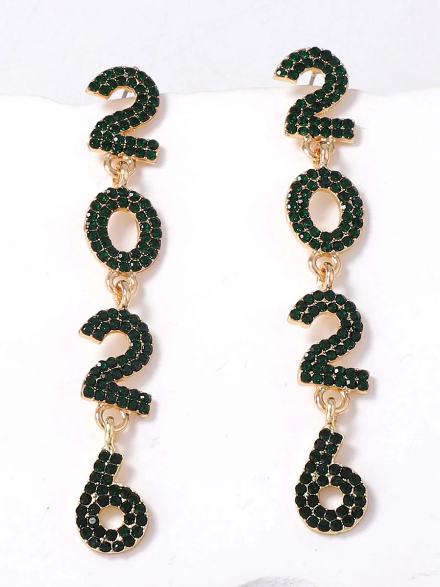 Figure Rhine Stones Shiny Earrings Accessories - Image 5