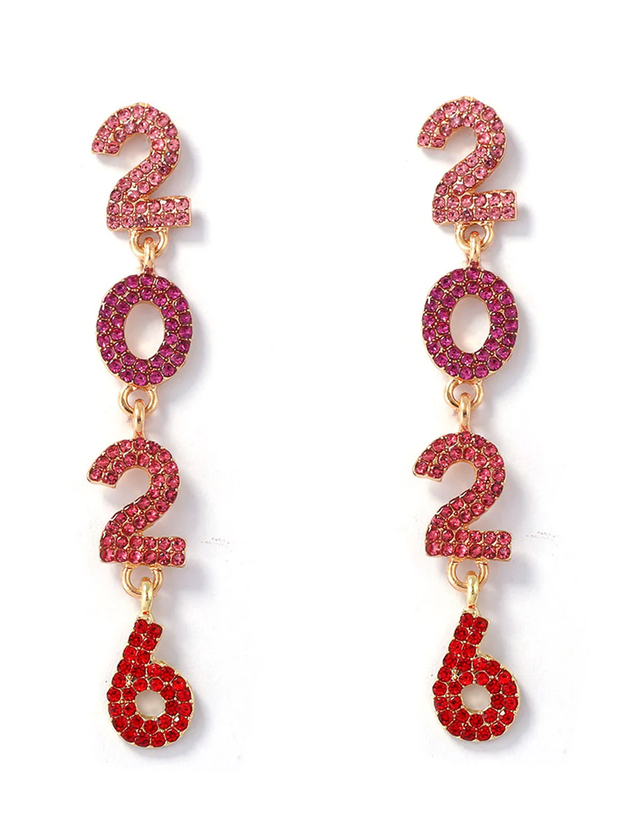 Figure Rhine Stones Shiny Earrings Accessories - Image 9