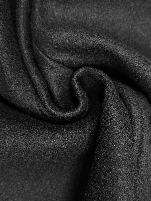 Flared Buttoned Solid Color High Neck Jackets&Coats Outerwear Woolen Coat - Image 7