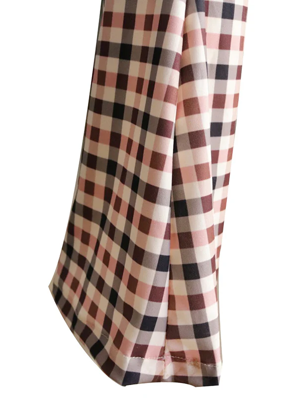 Flared Pants Plaid Pants Trousers - Image 10