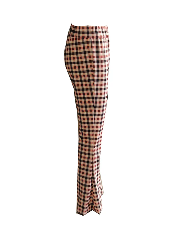 Flared Pants Plaid Pants Trousers - Image 8