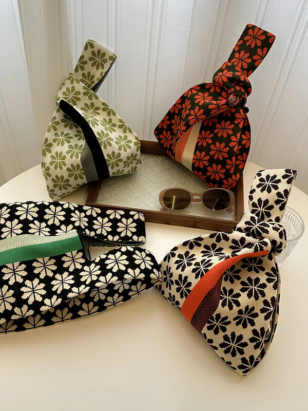 Floral Bags Accessories Woven Handbag - Image 3