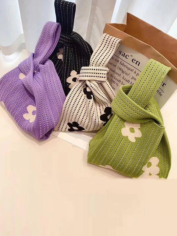 Floral Printed Hollow Bags Accessories Handbags - Image 3