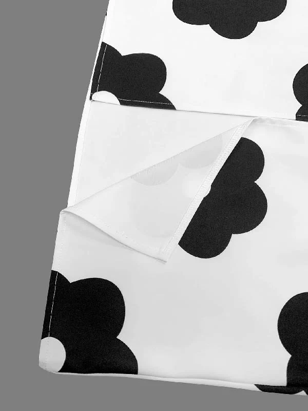 Floral Printed Split-Back Skirts Bottoms - Image 9