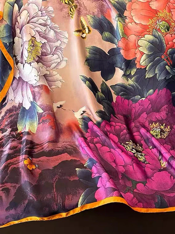 Floral Printed Sun Protection Shawl&Scarf - Image 2