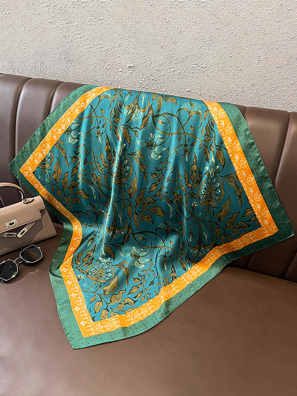 Floral Printed Vintage Shawl&Scarf - Image 7