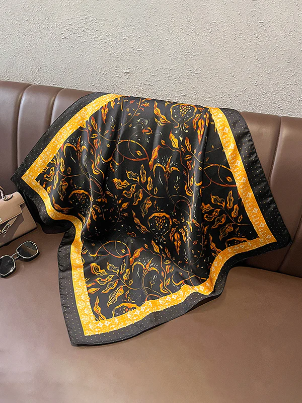 Floral Printed Vintage Shawl&Scarf - Image 8