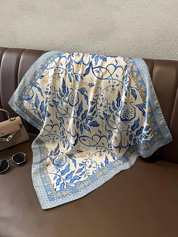 Floral Printed Vintage Shawl&Scarf - Image 9