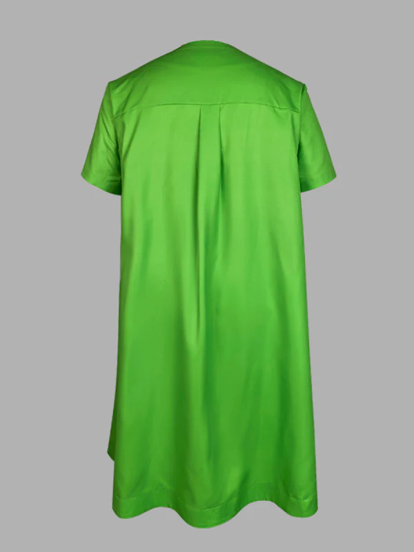 A-Line Loose Flower Print V-Neck Midi Dresses - Image 7