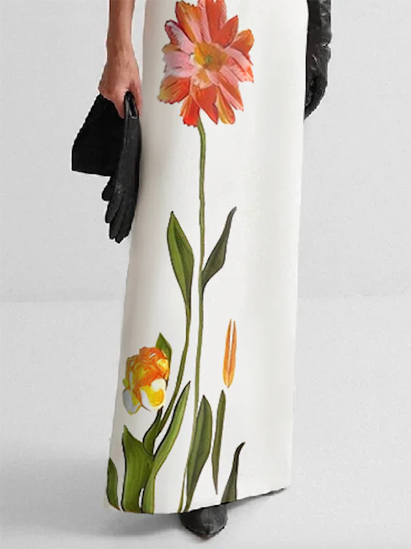 H-Line Flower Print Skirts Bottoms - Image 4