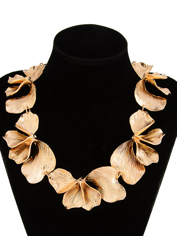 Flower Print Solid Color Necklaces Accessories - Image 13