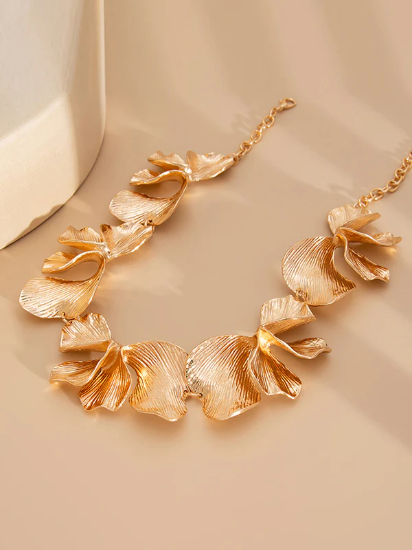 Flower Print Solid Color Necklaces Accessories - Image 7