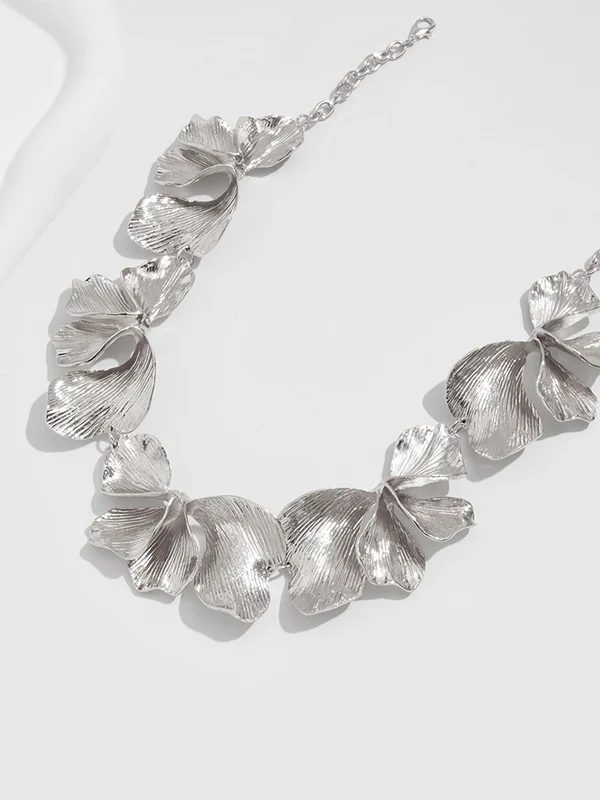 Flower Print Solid Color Necklaces Accessories - Image 9