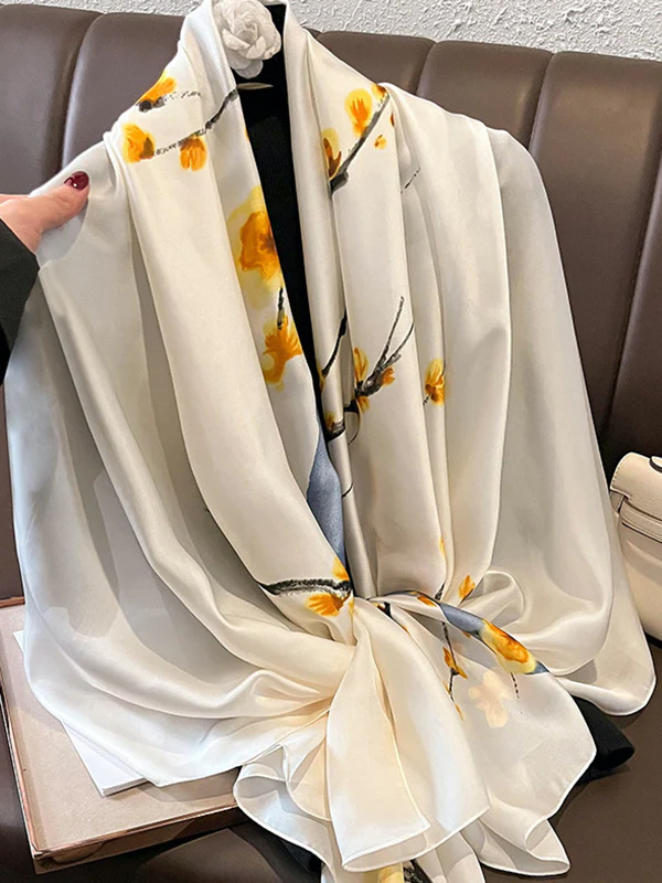 Flower Print Sun Protection Scarf - Image 2