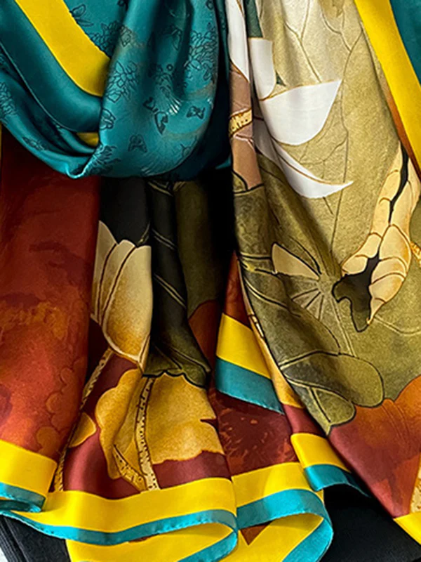 Flower Print Sun Protection Shawl&Scarf - Image 2