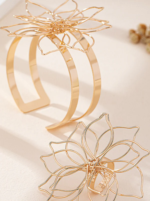 Flower Shape Bracelet Accessories + Rings Accessories - Image 4