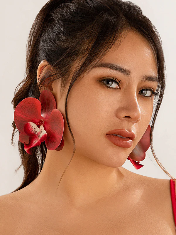 Flower Shape Drop Earrings - Image 10
