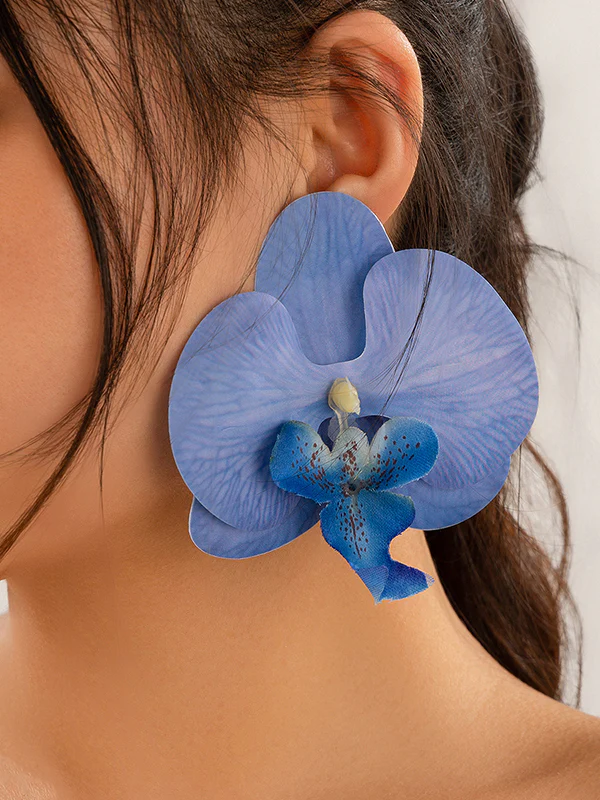 Flower Shape Drop Earrings - Image 4