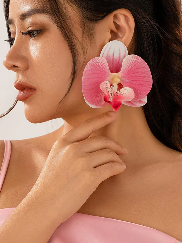 Flower Shape Drop Earrings - Image 8