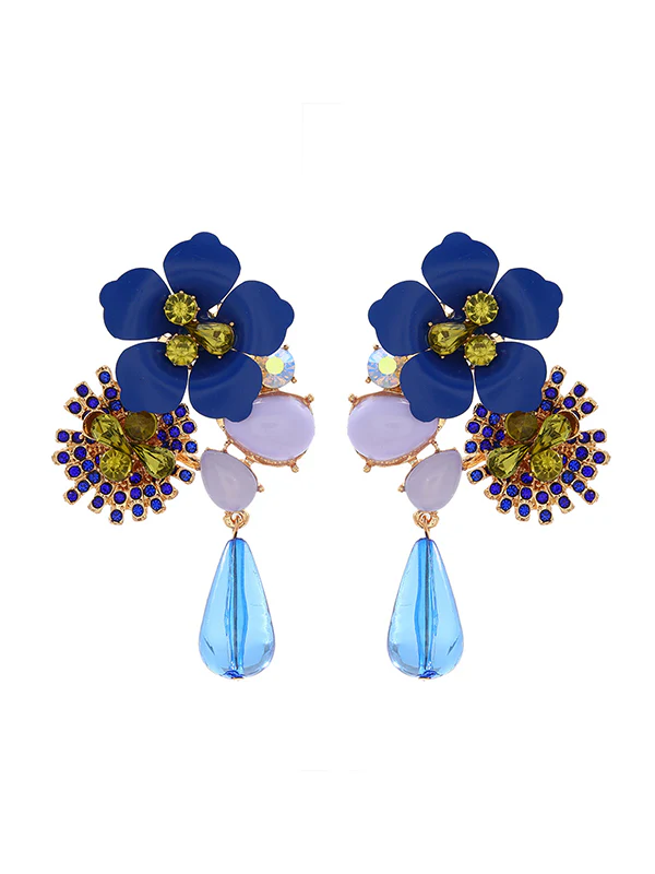 Flower Shape Drop Earrings - Image 12