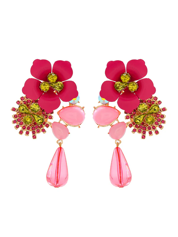 Flower Shape Drop Earrings - Image 14