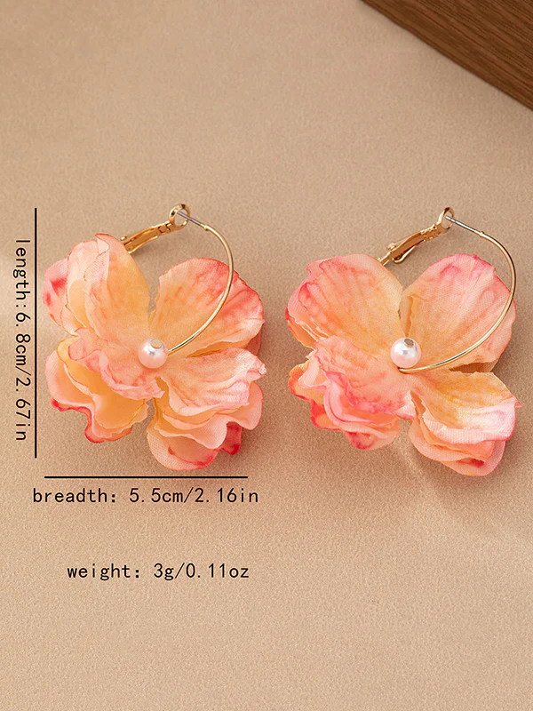 Flower Shape Drop Earrings - Image 5