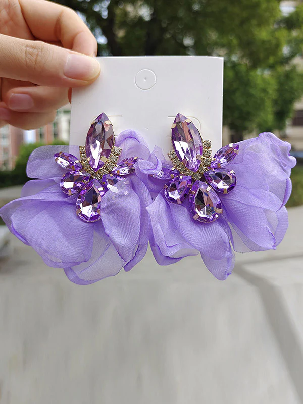 Flower Shape Drop Earrings - Image 13
