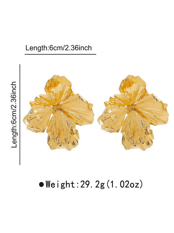 Flower Shape Drop Earrings - Image 8