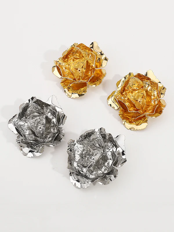 Flower Shape Drop Earrings - Image 4