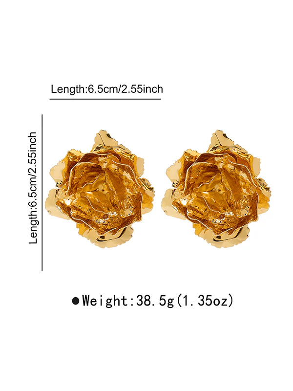 Flower Shape Drop Earrings - Image 8