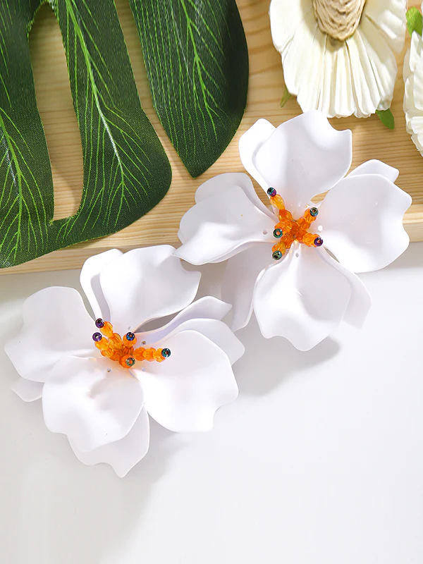 Flower Shape Drop Earrings - Image 2