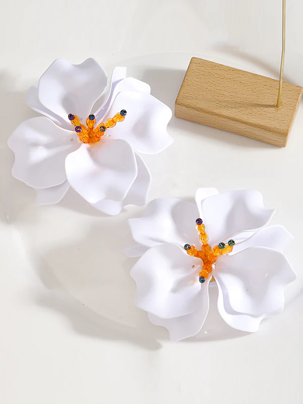 Flower Shape Drop Earrings - Image 6
