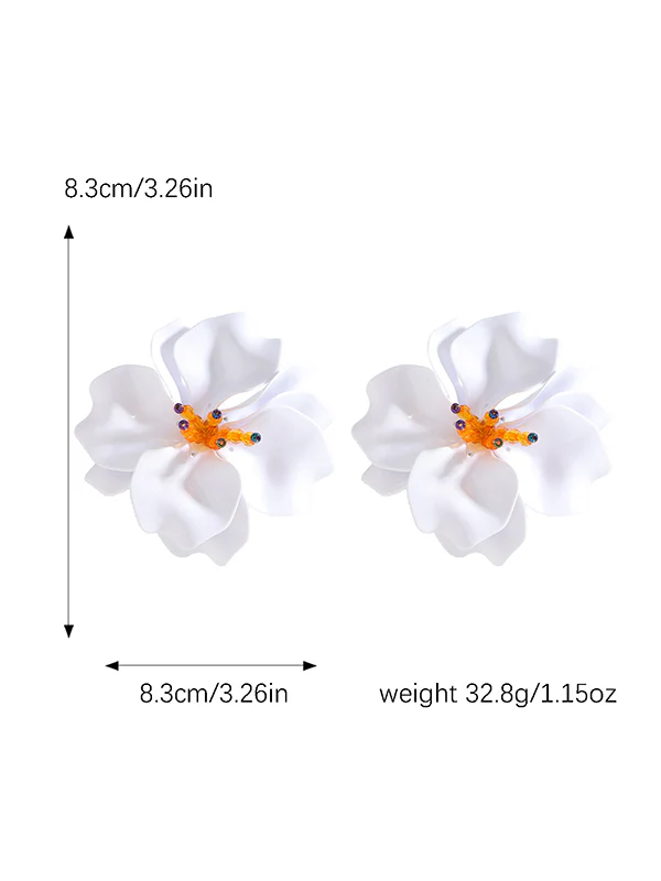 Flower Shape Drop Earrings - Image 7