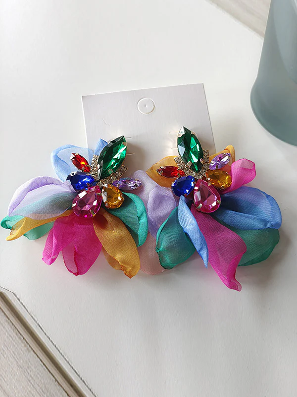 Flower Shape Drop Earrings - Image 16