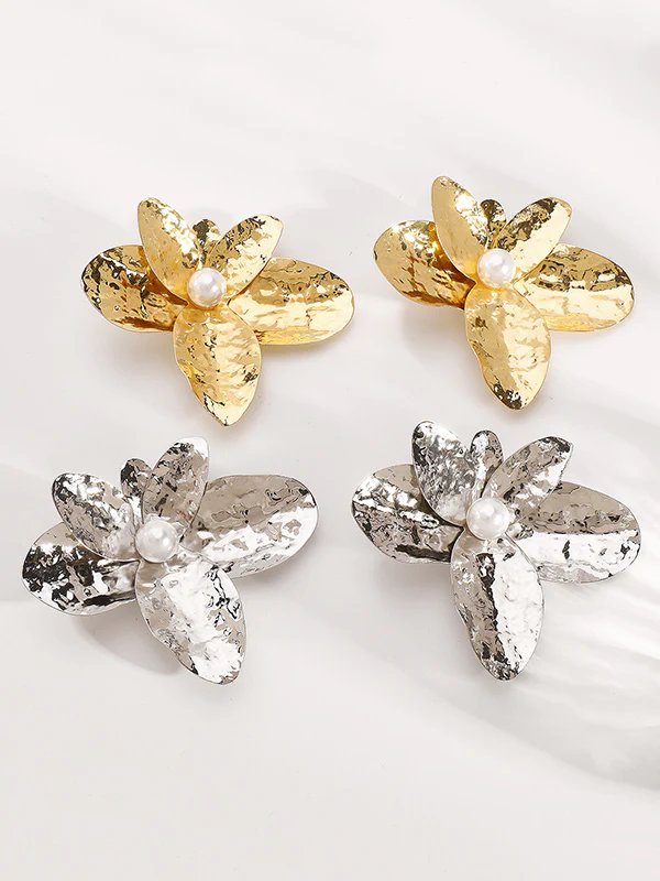 Flower Shape Drop Earrings - Image 5