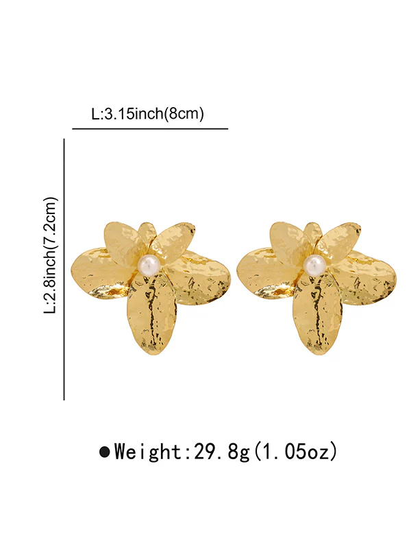 Flower Shape Drop Earrings - Image 8