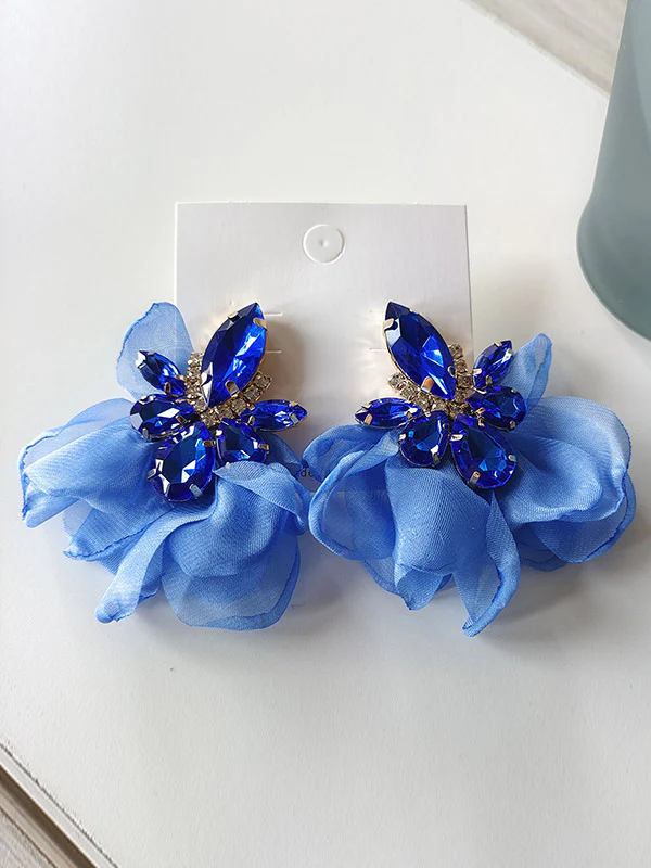 Flower Shape Drop Earrings - Image 17