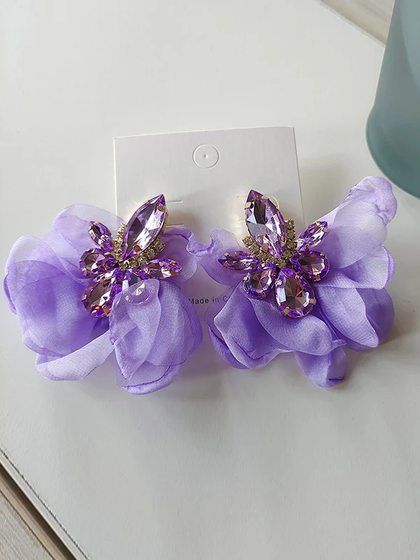 Flower Shape Drop Earrings - Image 18